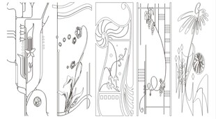 移门图案 装饰线条背景