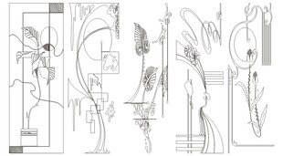 移门图案 装饰线条背景