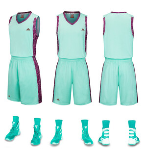 薄荷绿篮球服套装及配饰