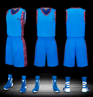 蓝色篮球运动套装展示