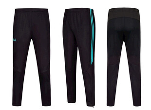 三条黑色运动长裤展示