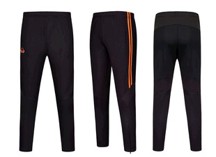 三条黑色运动长裤展示