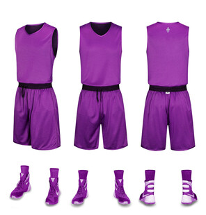 紫色篮球运动套装展示