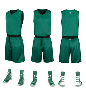 绿色篮球运动套装及配件
