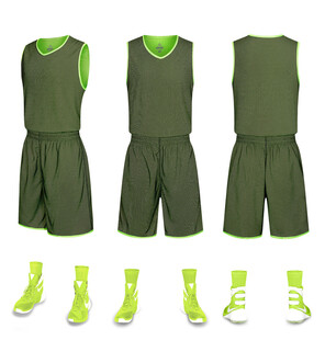 绿色篮球运动套装及配件