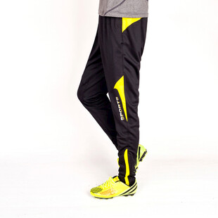 男士黑黄拼接运动长裤
