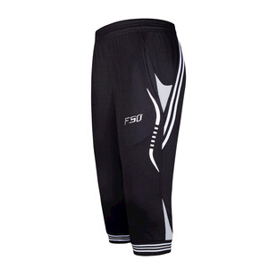 黑色运动七分裤