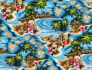 热带海岛风情无缝图案