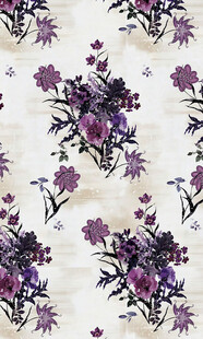 紫色花卉图案布料纹理