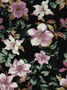 复古花卉图案布料纹理