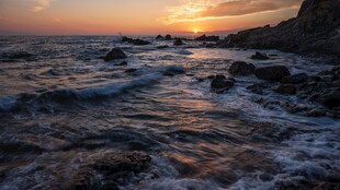 海边日落