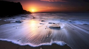 海边日落