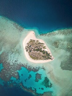 美丽海岛俯瞰图
