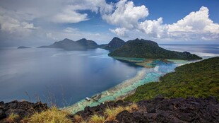 海岛壮丽风光全景