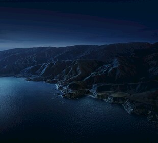 静谧湖畔夜景