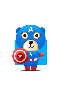 小熊版美国队长形象