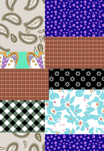 多样图案布料展示