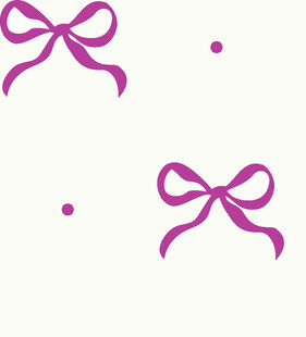 紫色蝴蝶结装饰图案元素