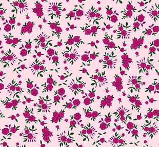 粉色花卉图案布料纹理