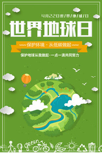 世界地球日宣传海报