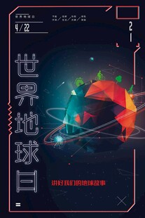 世界地球日创意宣传海报