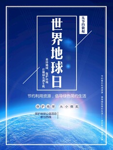 世界地球日宣传海报