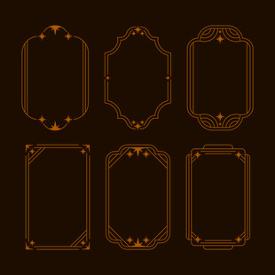 复古边框 金色边框 古典花纹