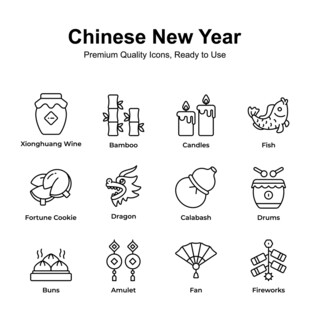 中国新年 图标 吉祥 葫芦 