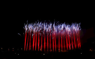 绚丽烟花绽放夜空