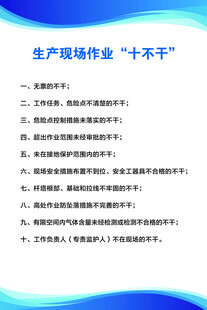 生产现场作业十不干