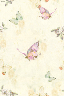 梦幻蝴蝶花卉图案背景