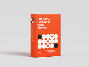 橙色封面书籍展示样机