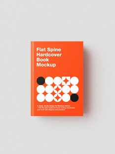 橙色封面的平面设计书籍样机