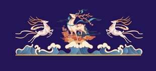 中式祥瑞 鹿 图案