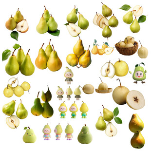 水果梨子psd免抠素材