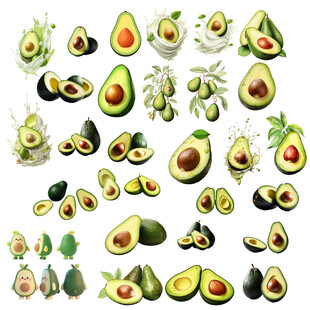 牛油果免扣素材