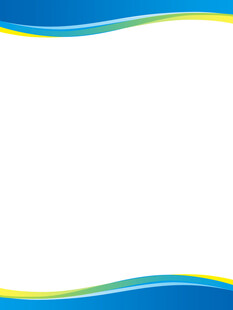 蓝黄波浪边框背景图