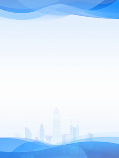 蓝色波浪城市背景图