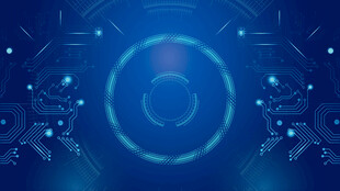 科技感蓝色圆形发光界面