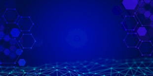 梦幻蓝色科技感背景图