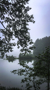 湖畔晨景
