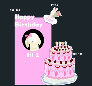 粉色小兔生日宴