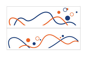 抽象波浪图案设计元素