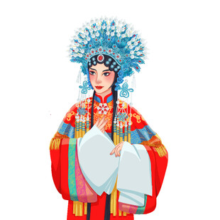 京剧旦角扮相形象