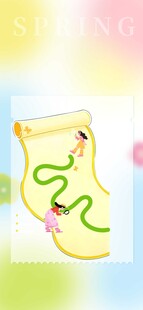 卡通风格的袜子插画