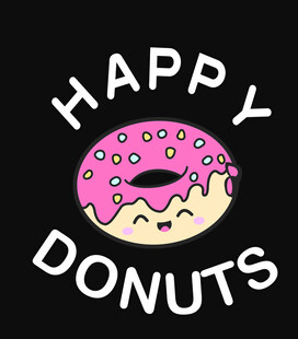 快乐甜甜圈图案设计