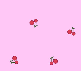 粉色背景上的可爱樱桃