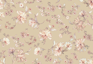 浅米色底花卉图案纹理