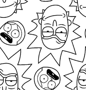 瑞克和莫蒂卡通头像图案