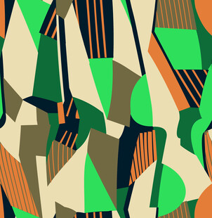 几何抽象风格多彩图案